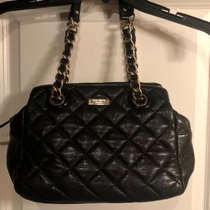 Black Kate Spade quilted bag